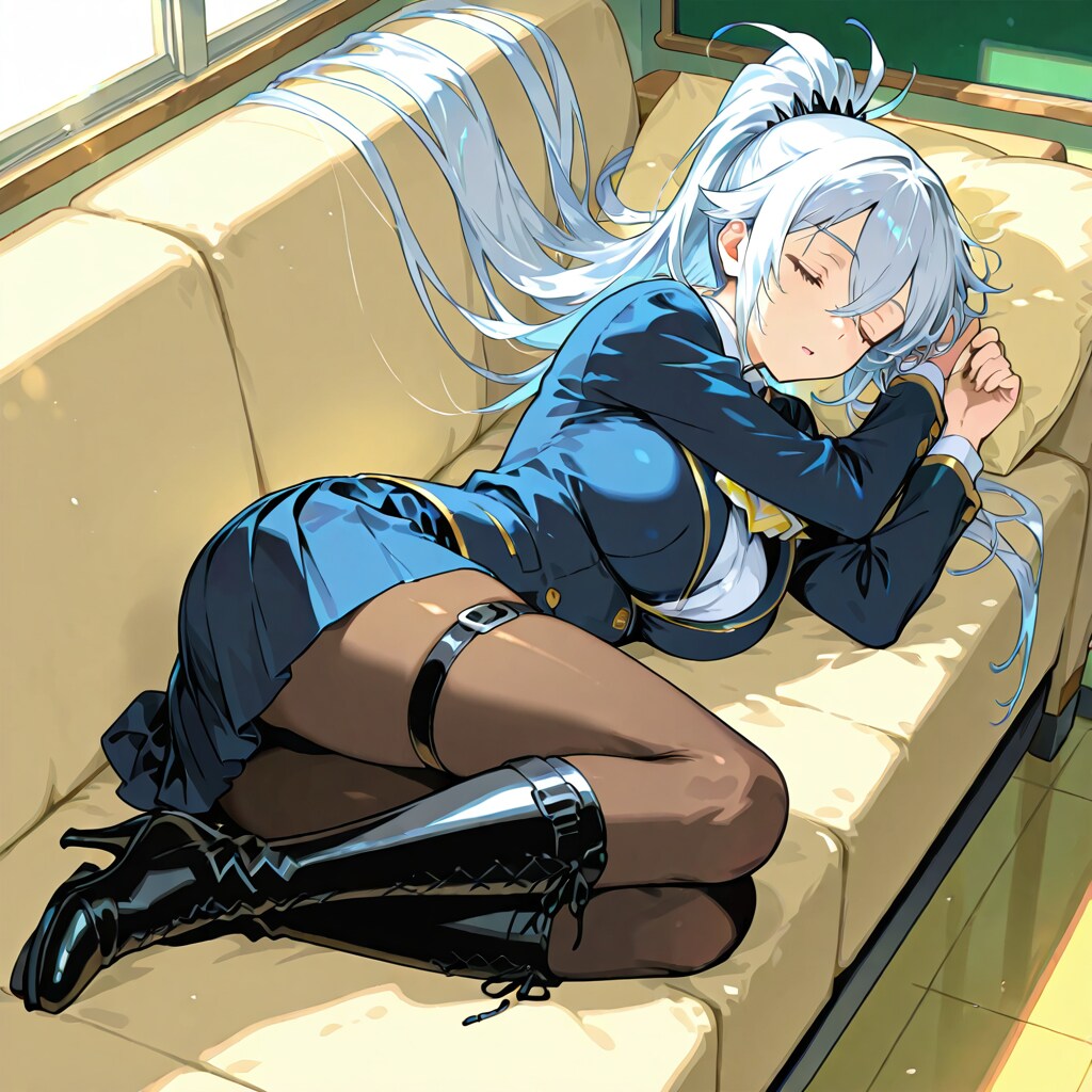 うたた寝＋銀髪ちゃん
