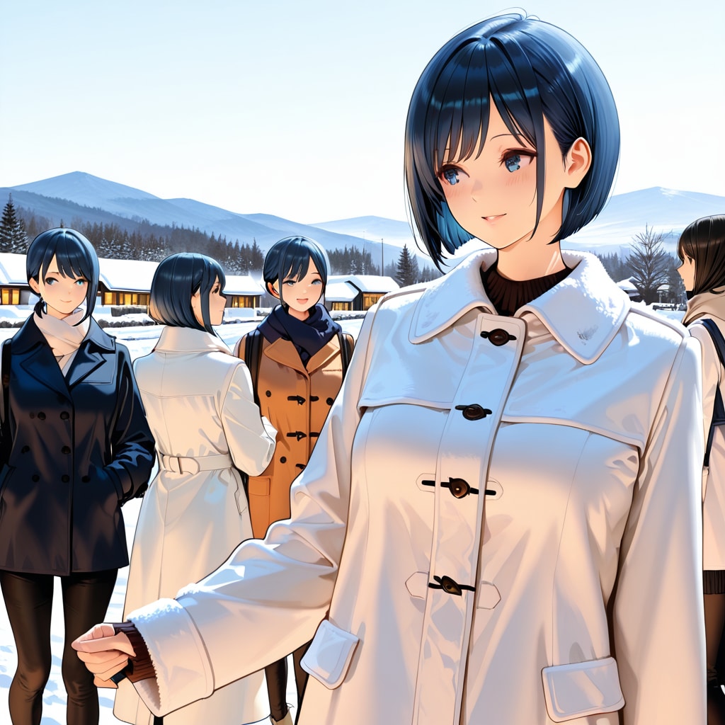 冬のキャンパス、静かな決意 | の人気AIイラスト・グラビア