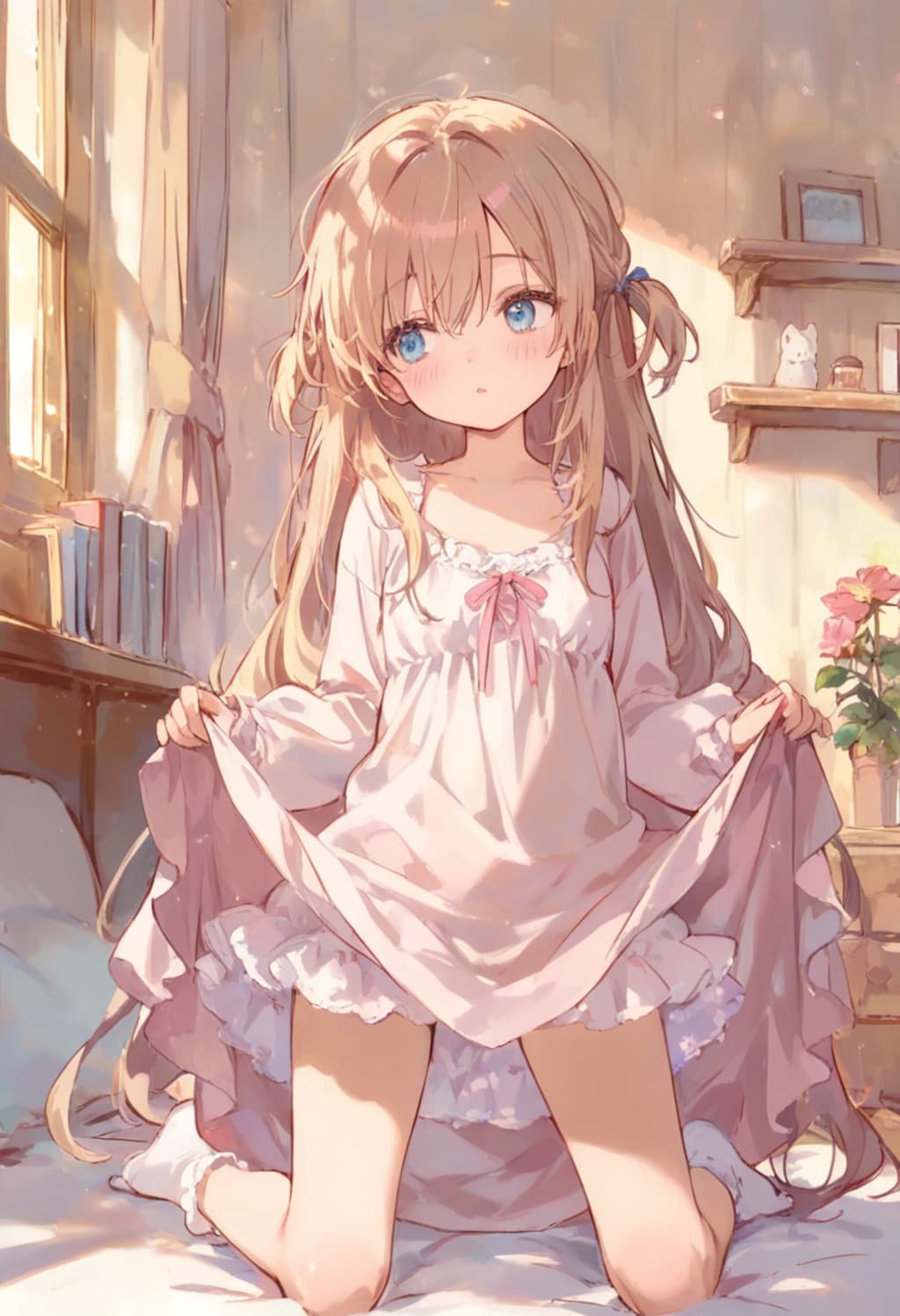 少女の部屋(水彩タッチ)(50)