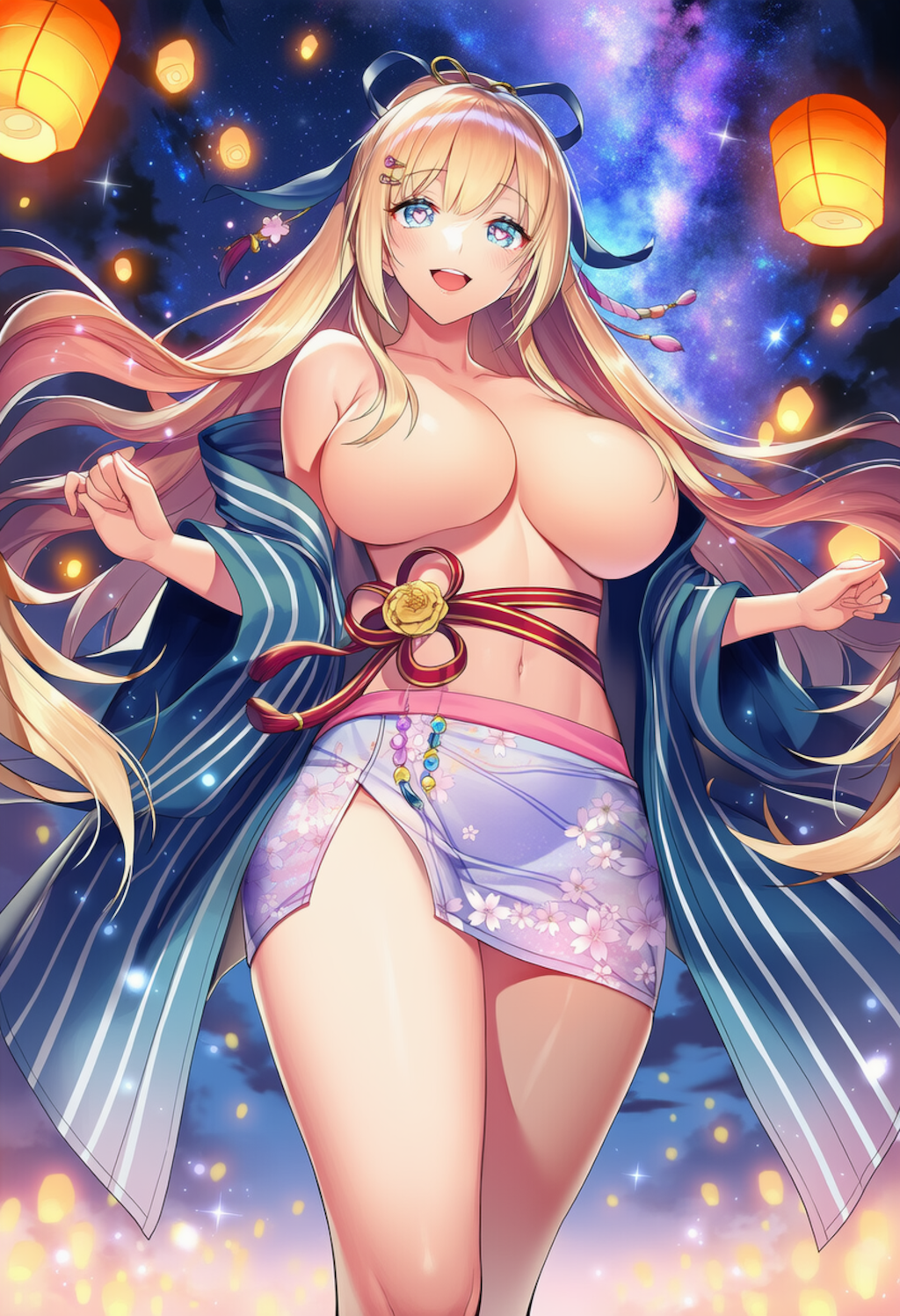 トップレスの美少女