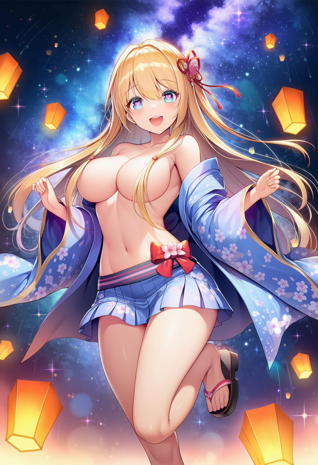 トップレスの美少女