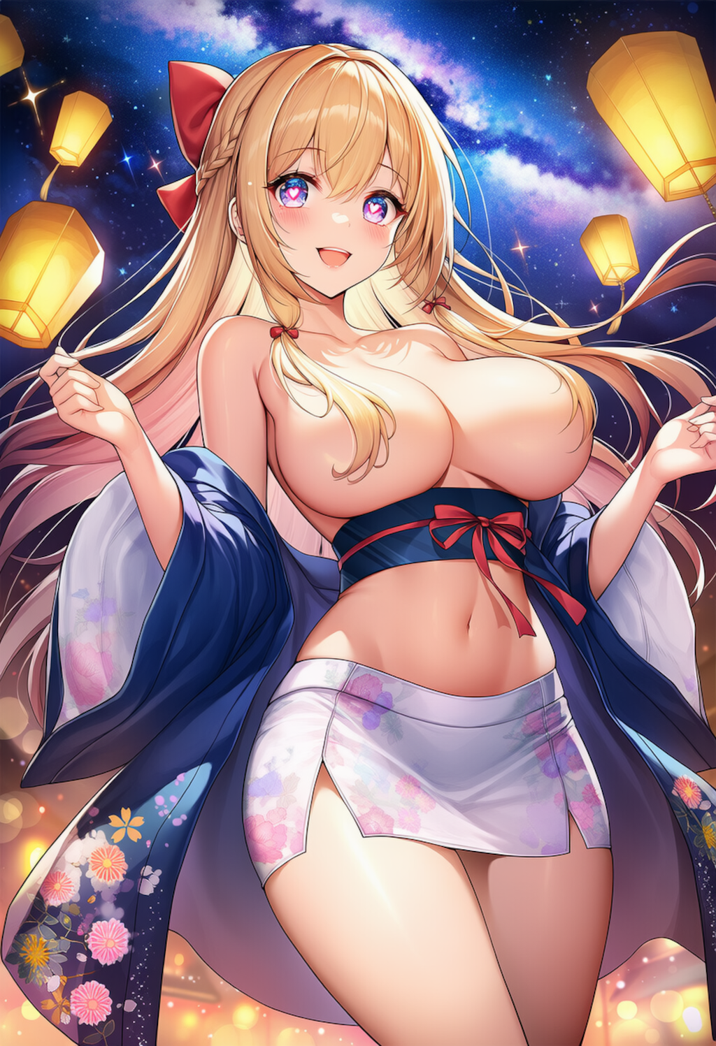 トップレスの美少女