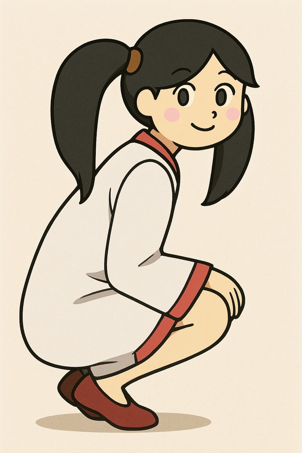 しゃがむ少女 | の人気AIイラスト・グラビア