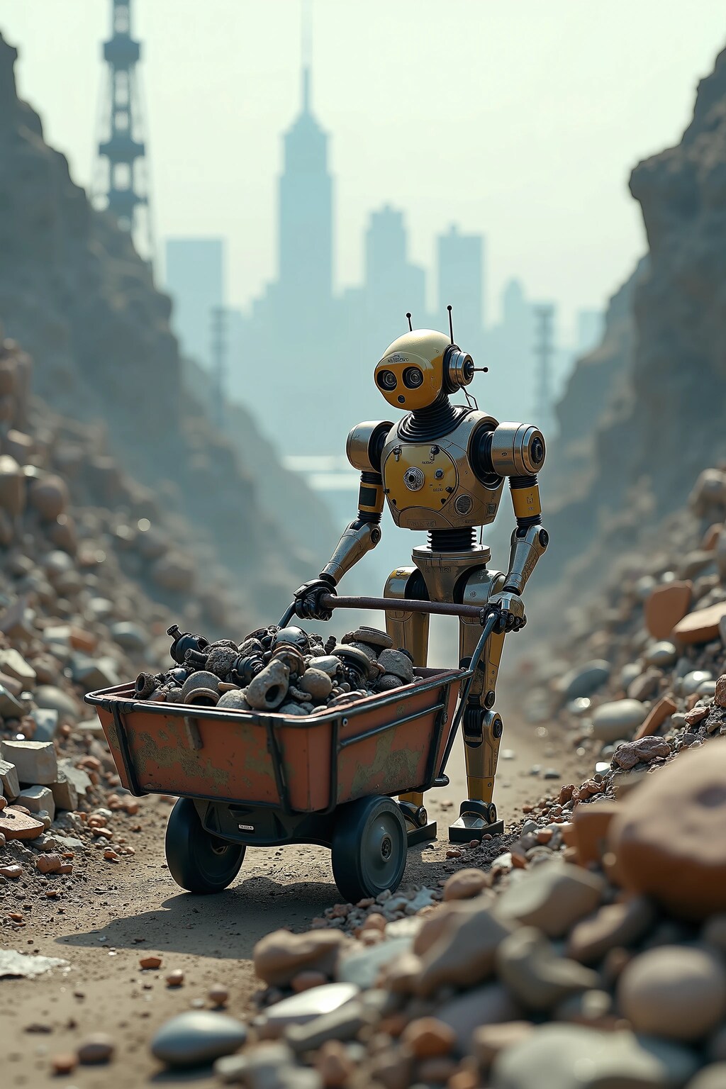 廃棄物処理場のロボット