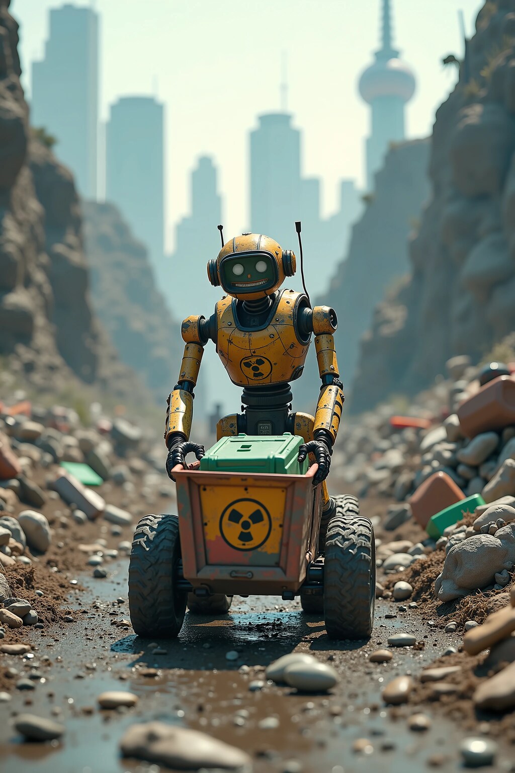 廃棄物処理場のロボット