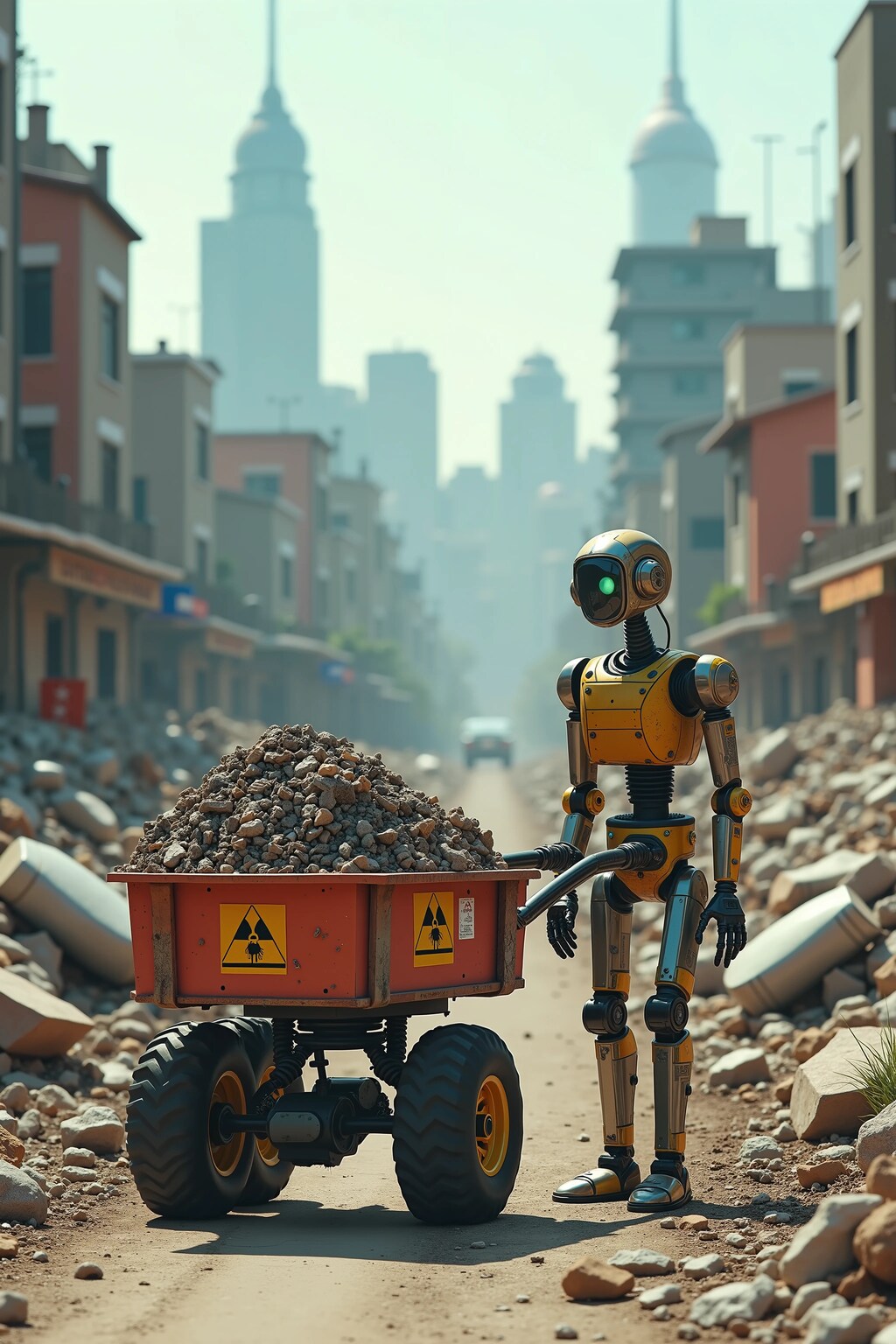 廃棄物処理場のロボット