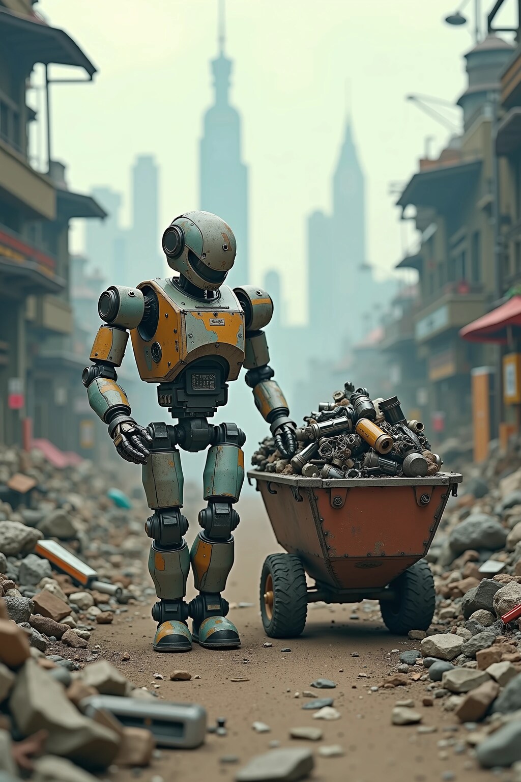 廃棄物処理場のロボット