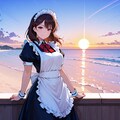 我が家のメイドさん/マリブビーチの夕焼け 4枚目