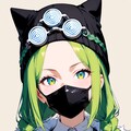 マスクの緑髪ちゃん 2枚目