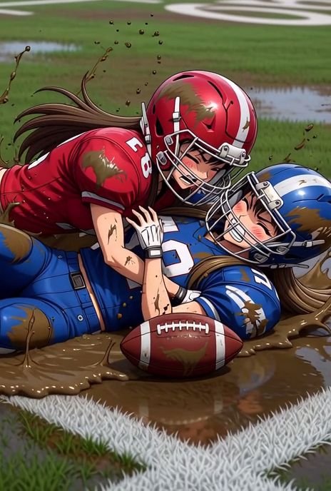 🏈泥まみれの女子アメフト 160