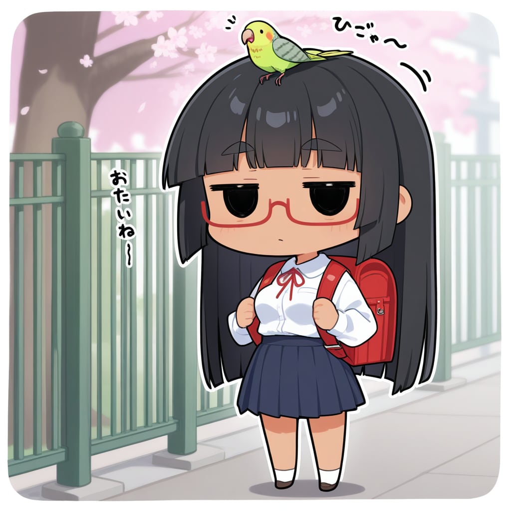 喋るインコと太まゆ姉ちゃん入学式