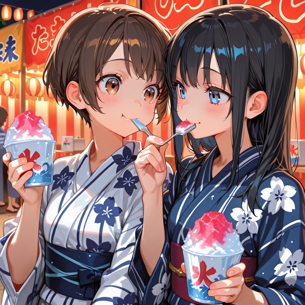 夏祭りかき氷 | の人気AIイラスト・グラビア
