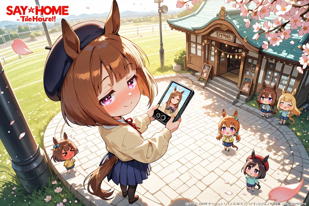 スマートフォンとちびちゃん。