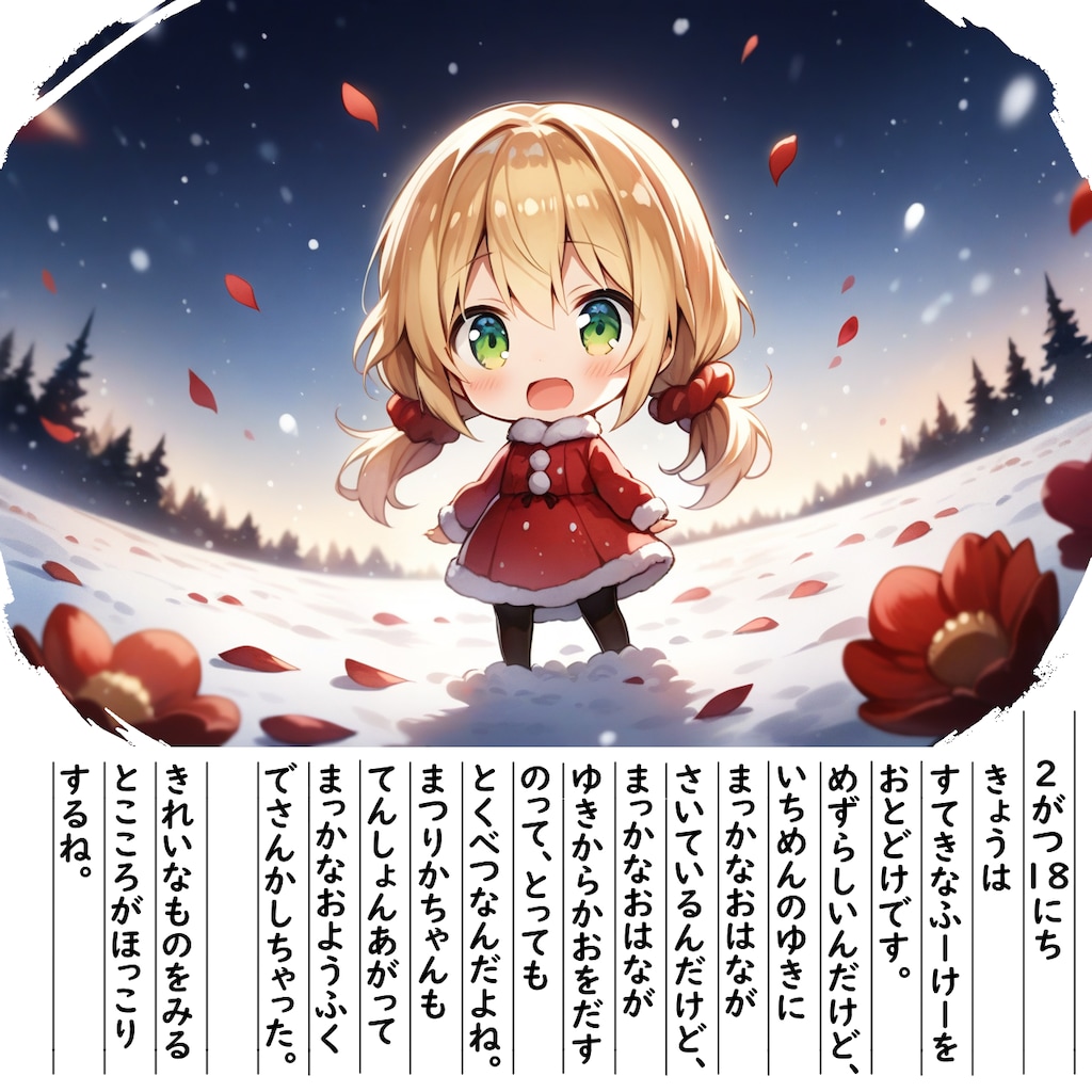 【絵日記】ゆきのはなです