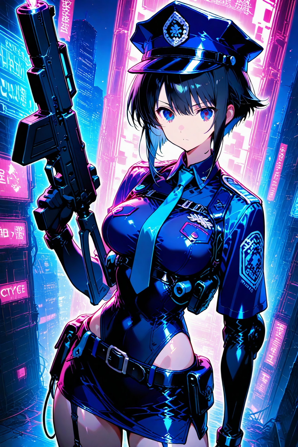 サイバーパンクな婦警