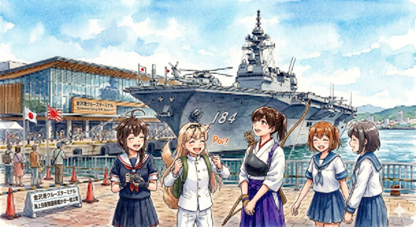 ようこそ金沢港へ（海自護衛艦かが） | の人気AIイラスト・グラビア