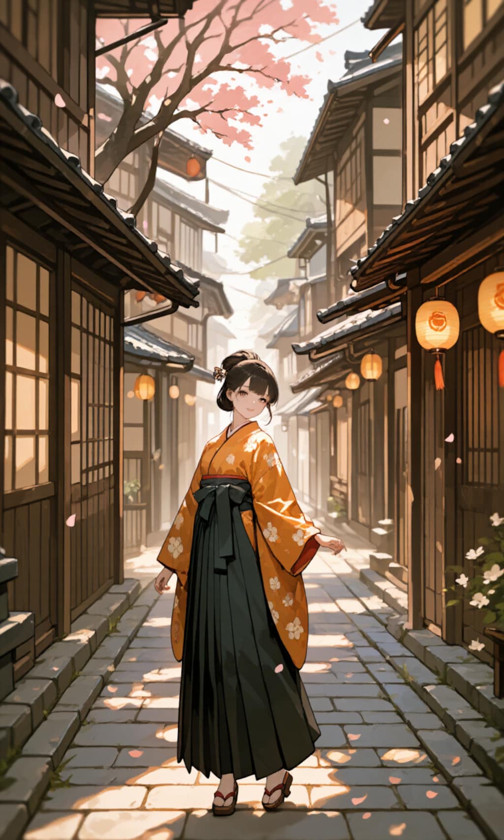 大正ロマン時代の女学生