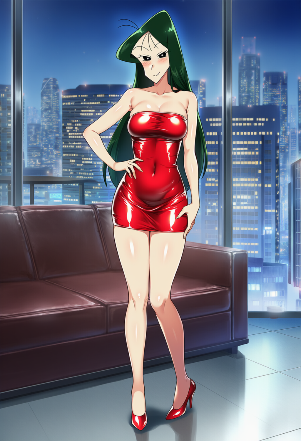 まつざか先生　真っ赤なセクシースーツ＆ドレス