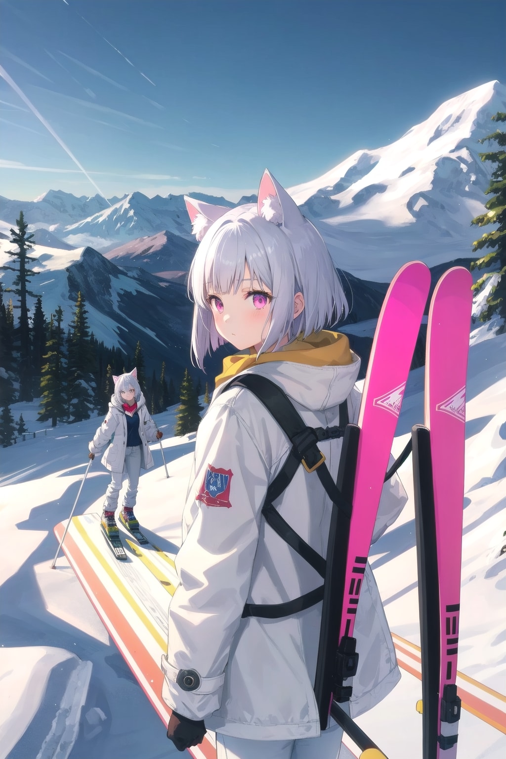 白いコート | の人気AIイラスト・グラビア