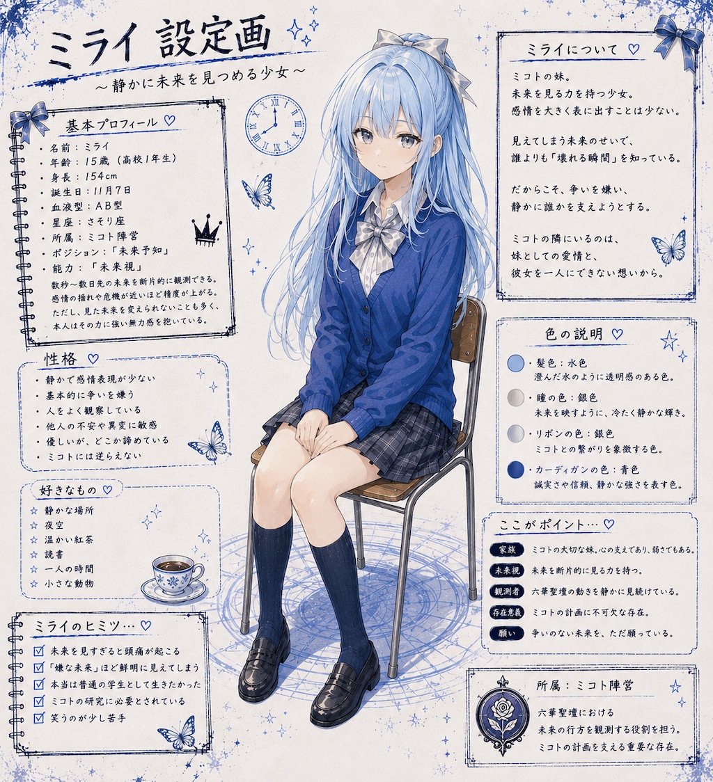 「うちの子説明⑧ ミライ」