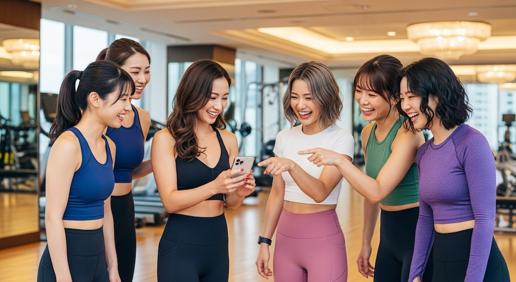 「皆さん、どうぞ。最高のトレーニング後のゴシップにどうぞ」