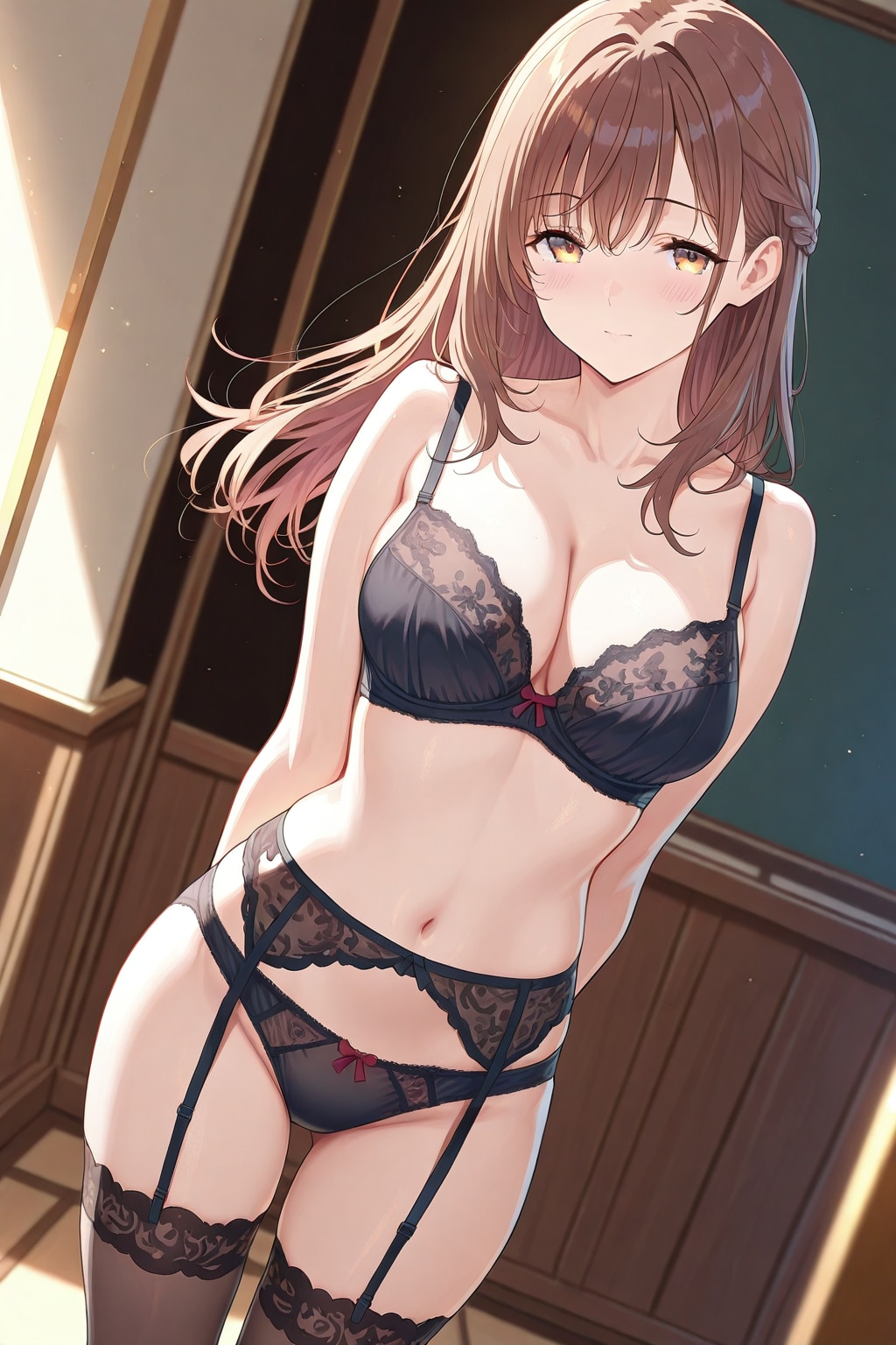 黒下着とガーターベルト