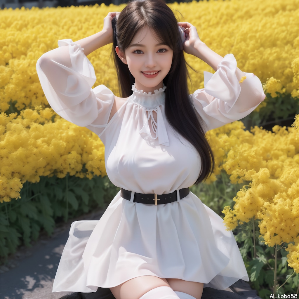 Vol177_Puff sleeve blouse+frill skirt