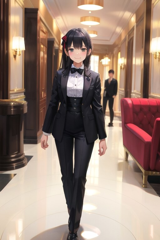 タキシード美少女エリカのホテル勤務