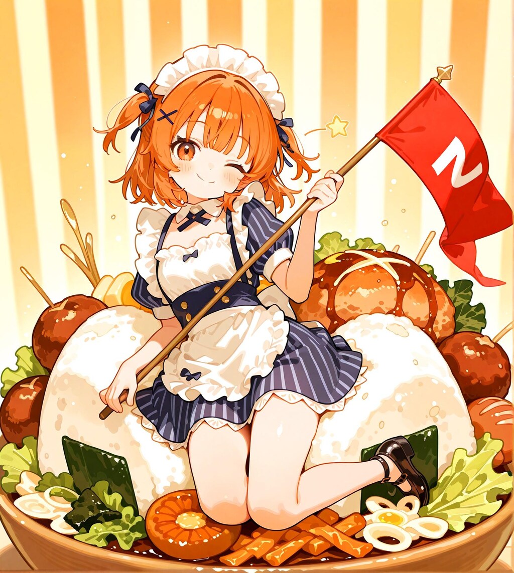 ランチプレートの少女