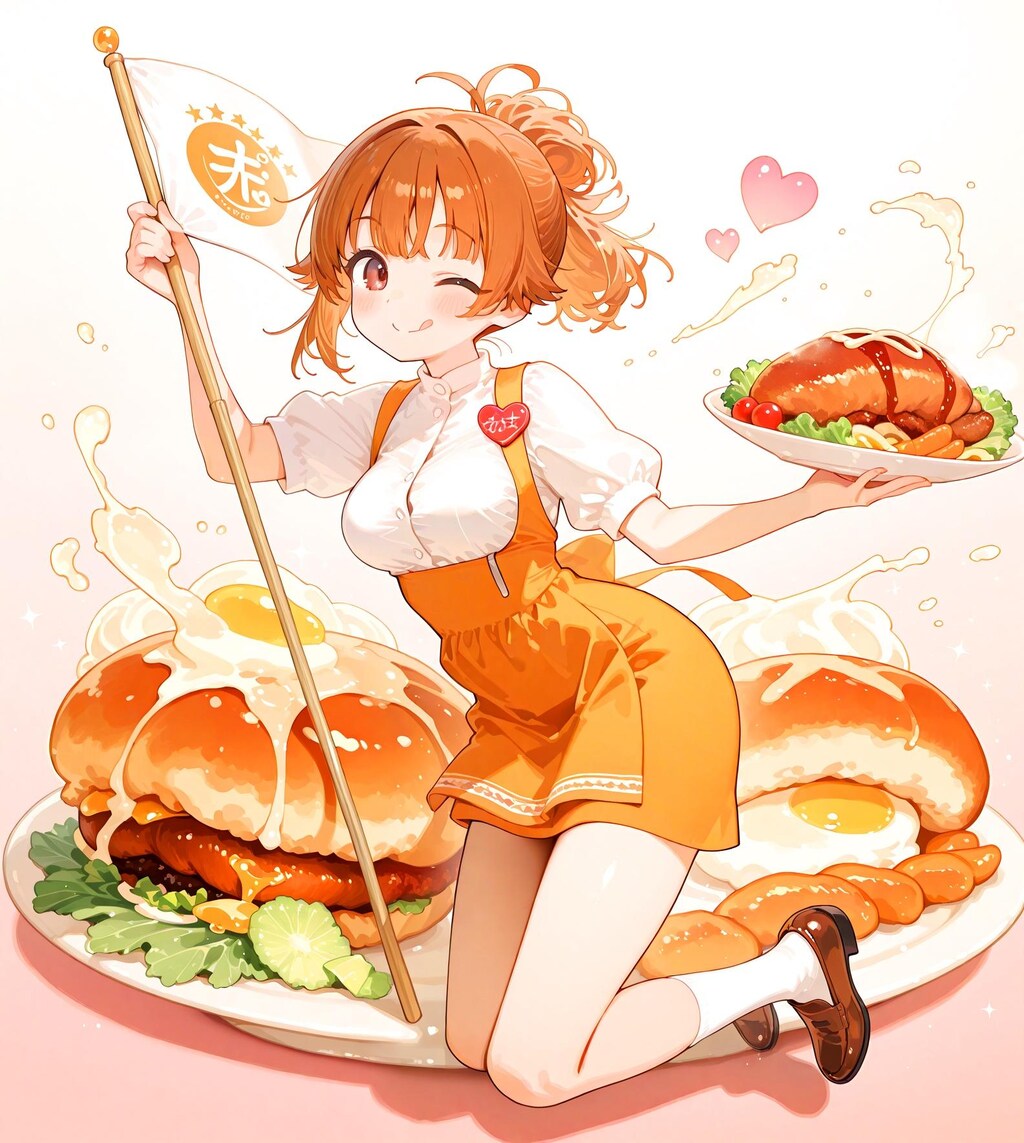 ランチプレートの少女