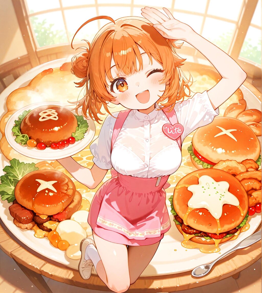 ランチプレートの少女