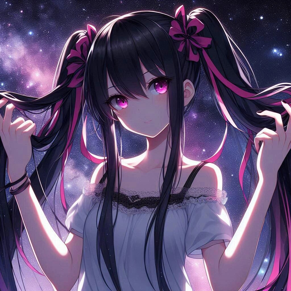 手ツインテしてる、黒髪ツインテール少女★その5(12枚)