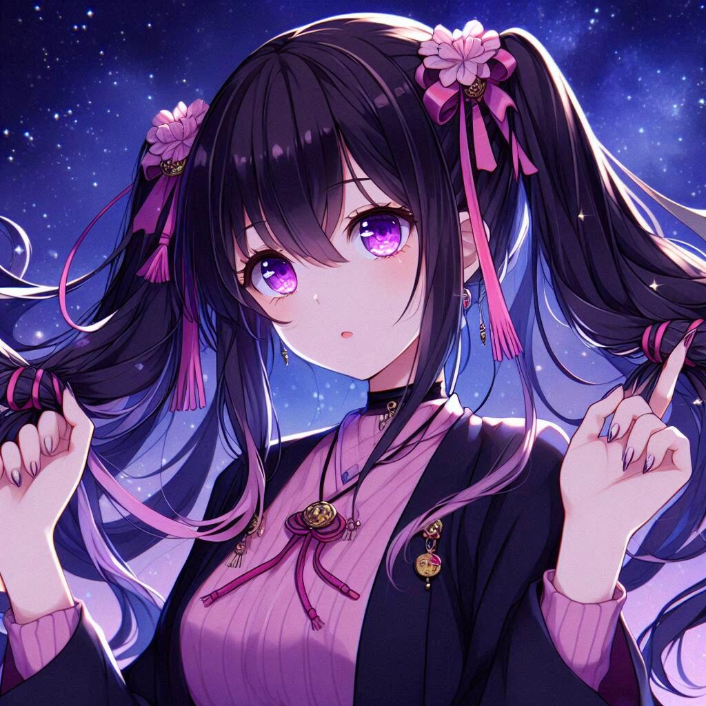 手ツインテしてる、黒髪ツインテール少女★その5(12枚)