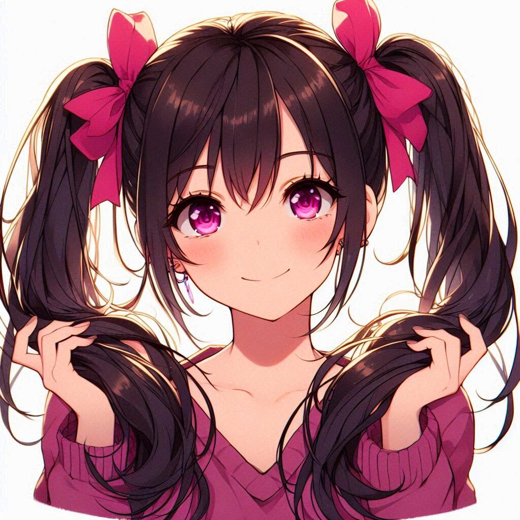 手ツインテしてる、黒髪ツインテール少女★その5(12枚)