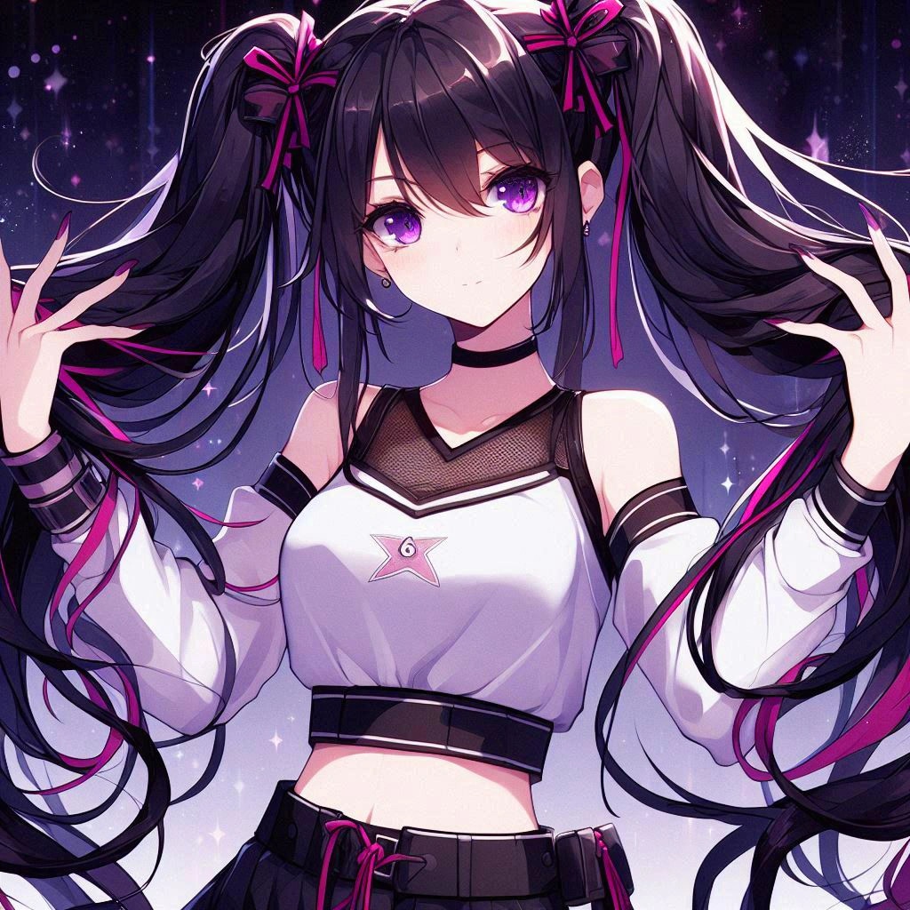 手ツインテしてる、黒髪ツインテール少女★その5(12枚)