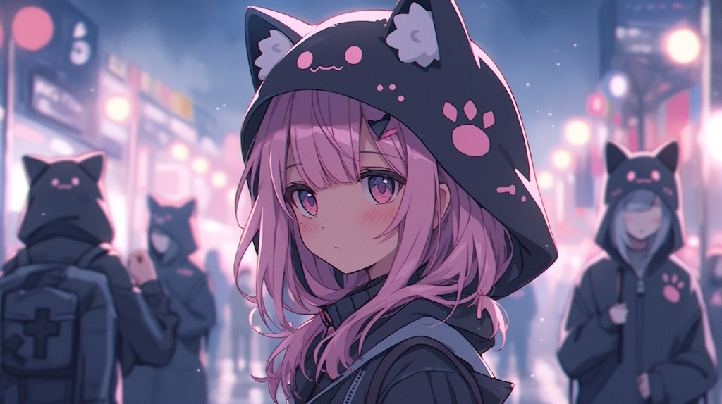 夜の街に潜む猫耳少女の秘密