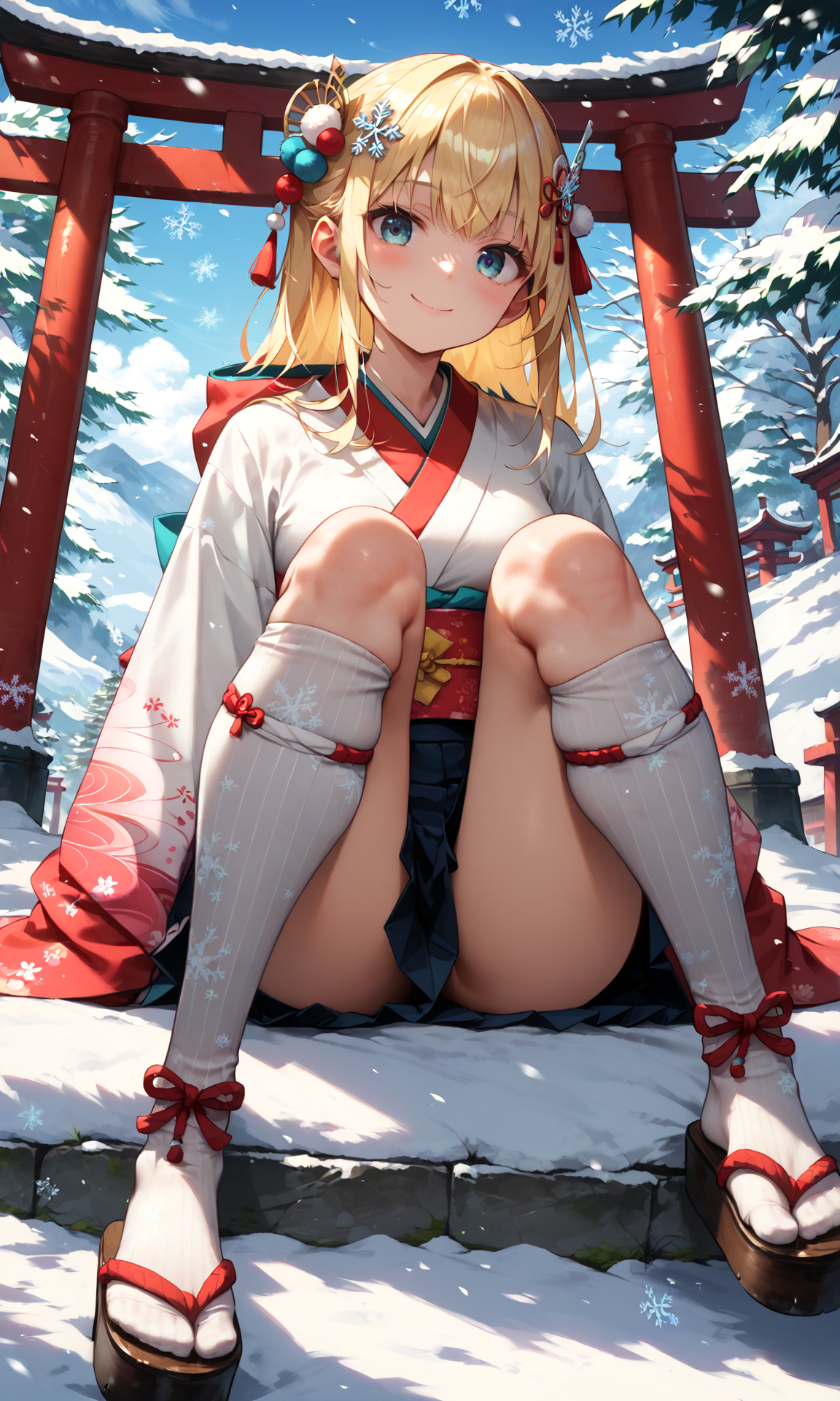 美少女と鳥居