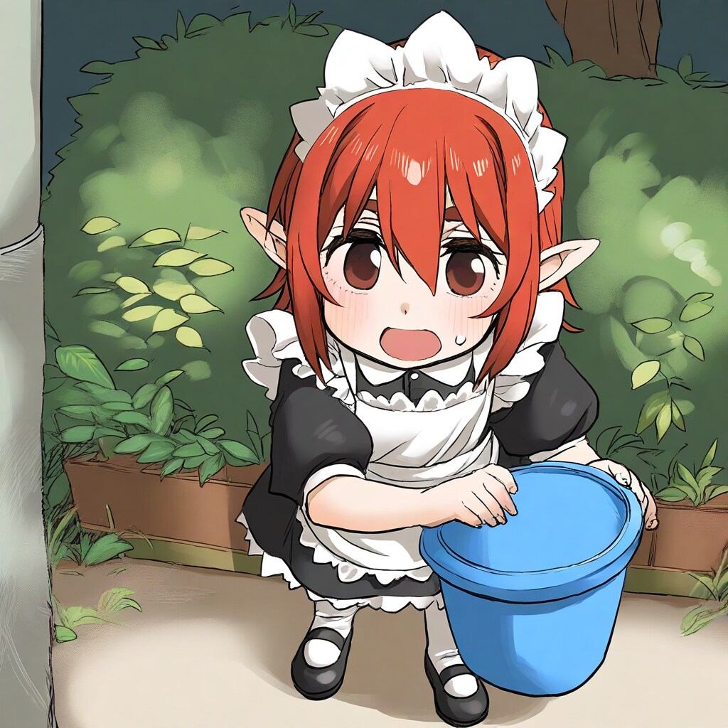 ちびっこエルフメイド。