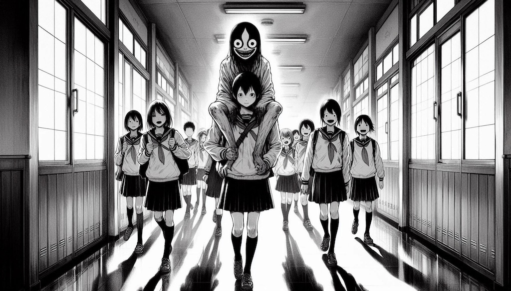 取り憑いてる化物と一緒に仲良く？登校♪