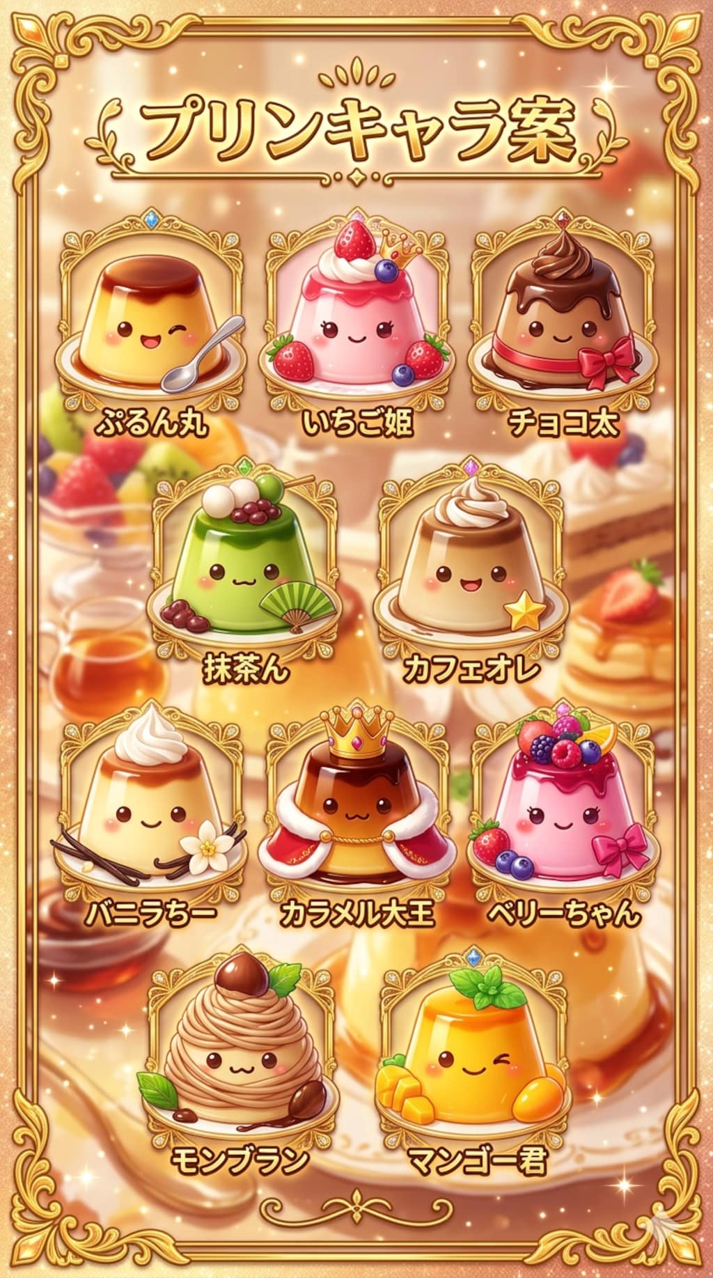 プリンキャラ案