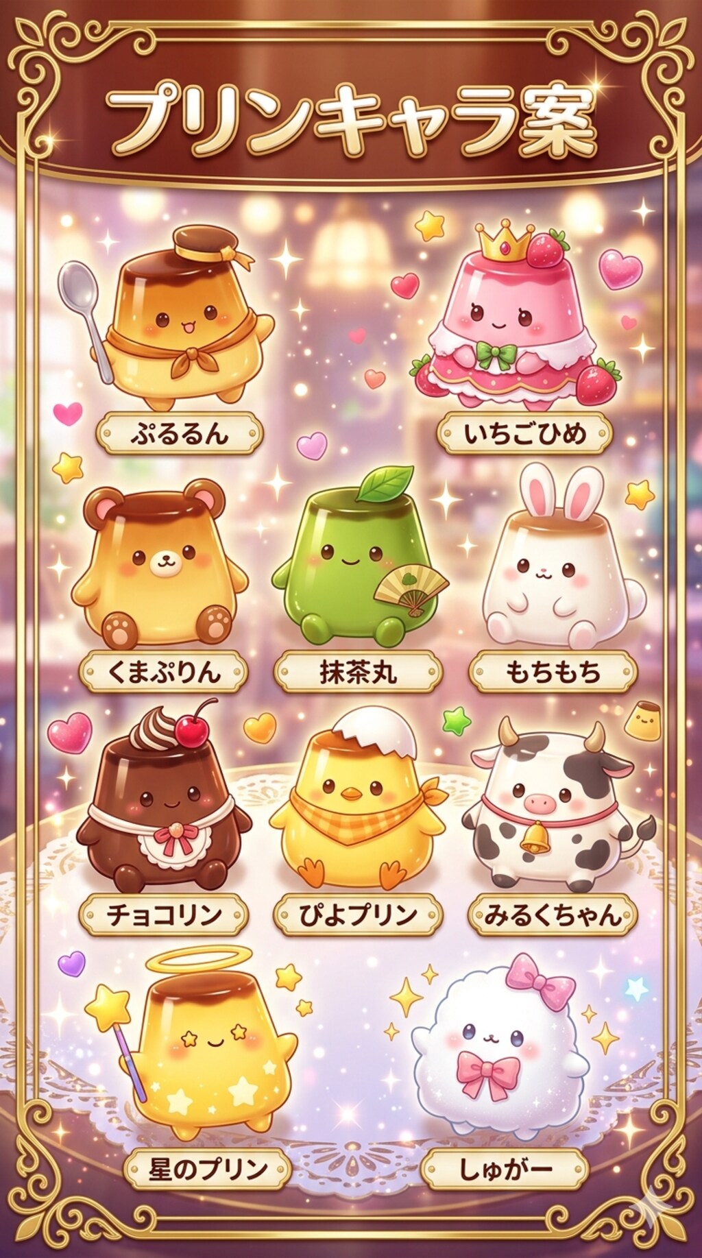 プリンキャラ案