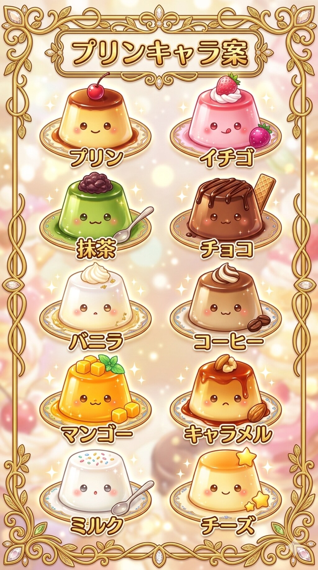 プリンキャラ案