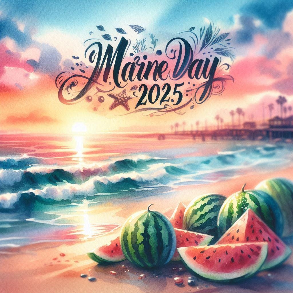 夕日とスイカ(海の日2025)