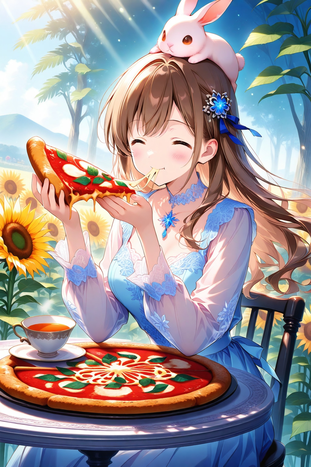 ランチョンマットのようなピザ