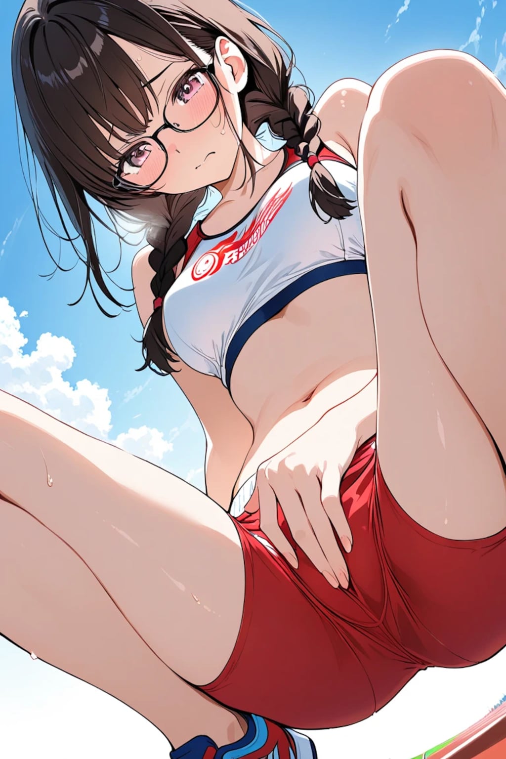 三つ編み眼鏡っ娘陸上部員の性事情