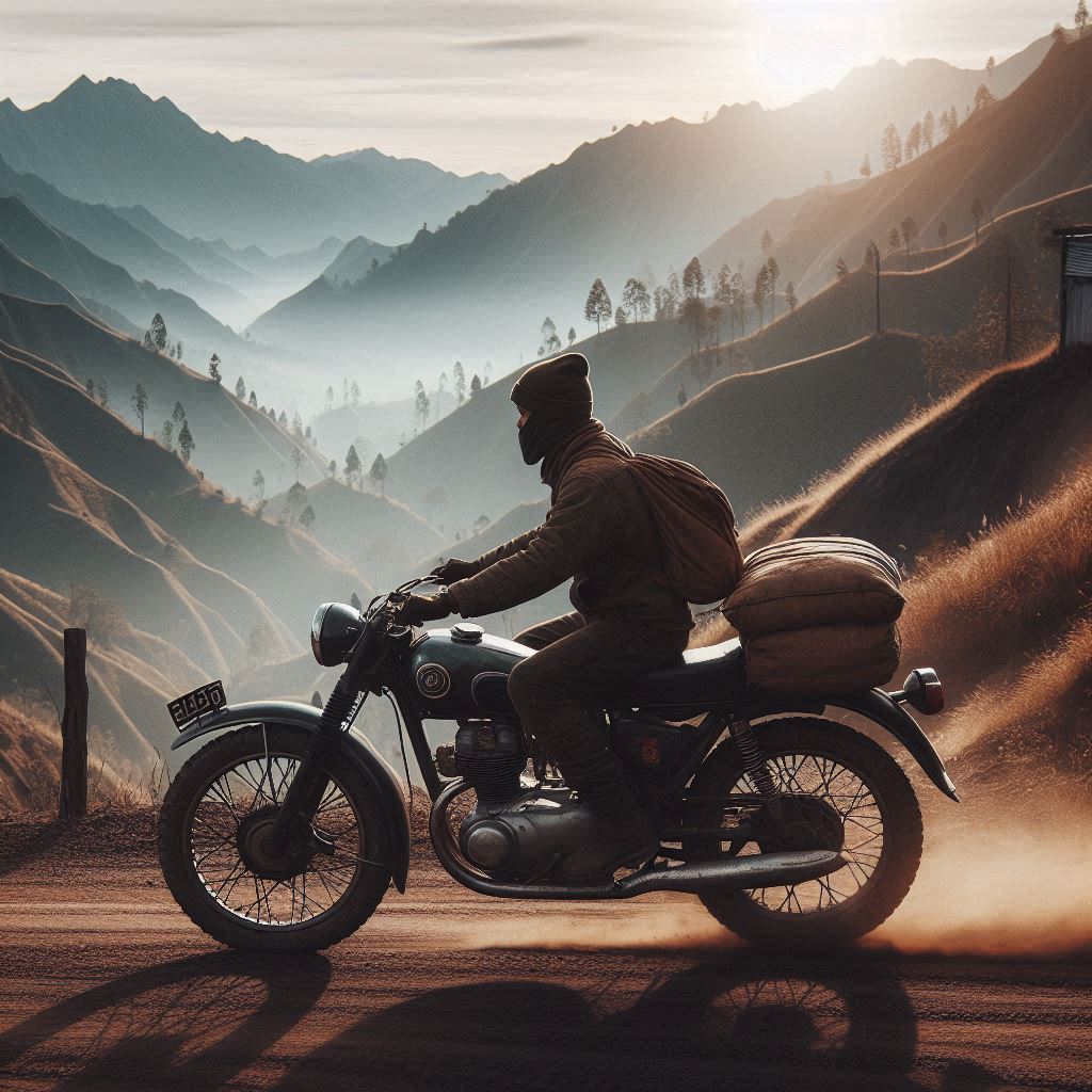 ビンテージバイクでツーリング