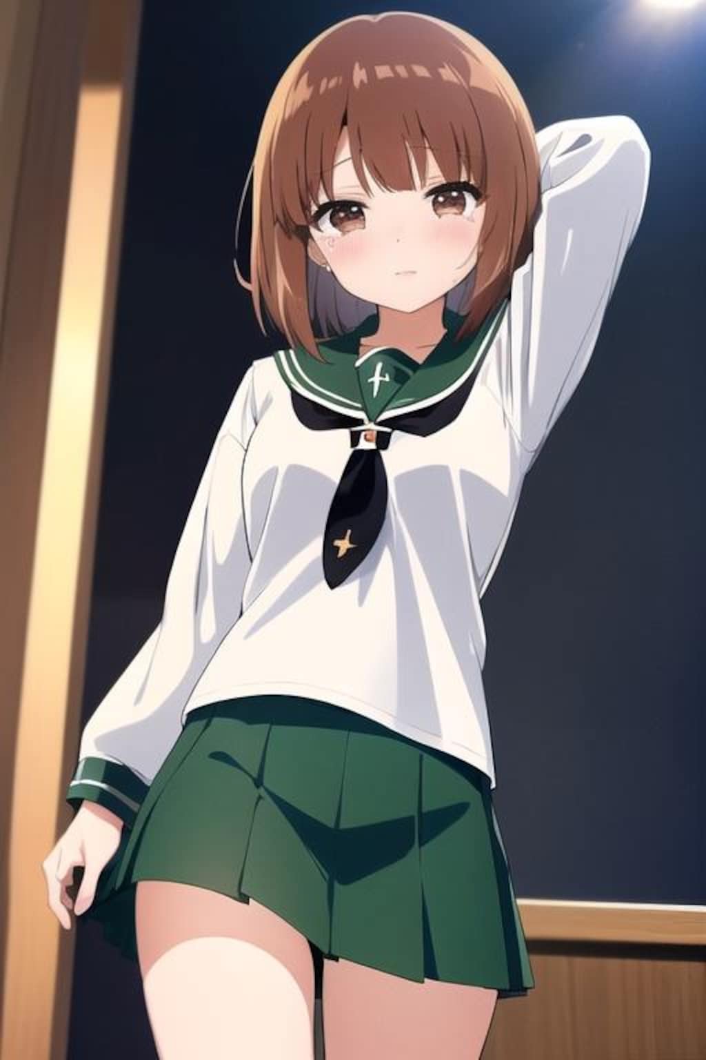 制服姿の西住さん