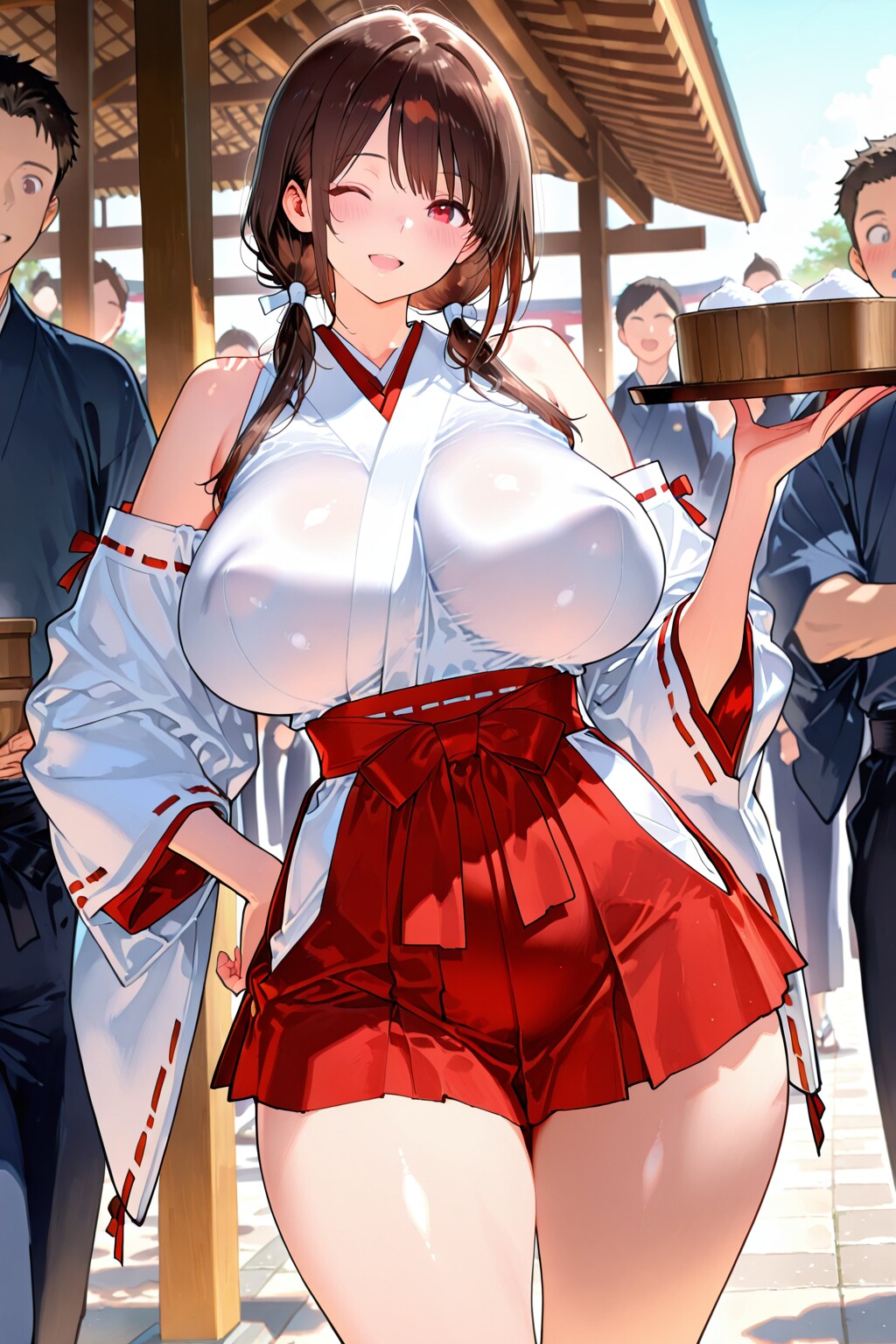 巫女さん×肉まん