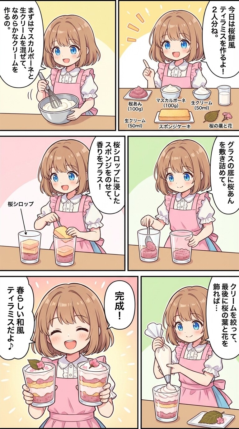 桜餅風ティラミス | の人気AIイラスト・グラビア