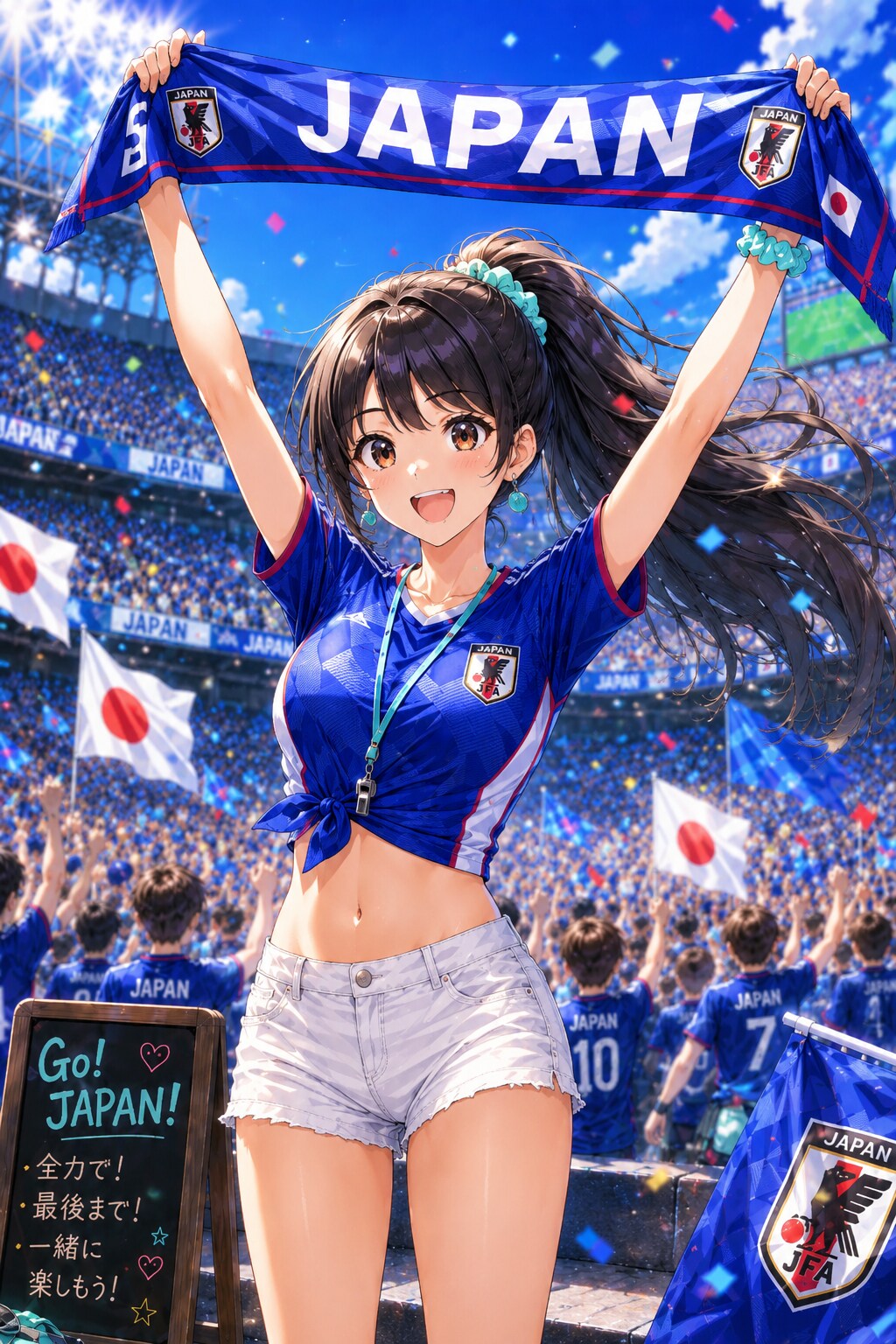 タオルで応援